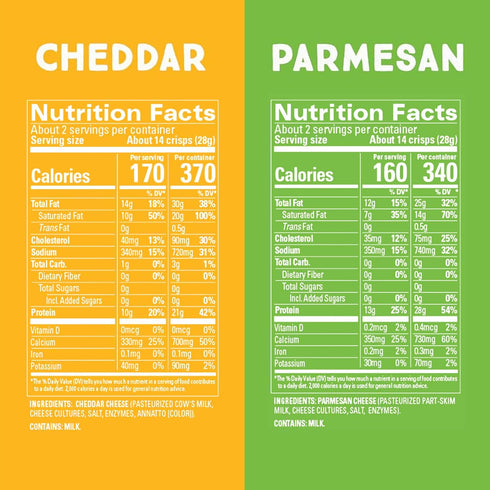 Pack 6-Pack (2.12 Oz, 6 Pack) Whisps Cheese Crisps Variety | Protein Chips | Healthy Snacks | Protein Snacks, Gluten