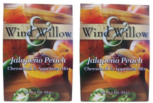 Wind & Willow Savory Jalapeno Peach Cheeseball and Dip Mix - Pack of 2