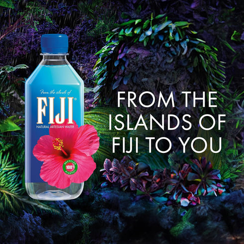 500 mL 16.9 (Pack 6) 100% FIJI Natural Artesian Bottled Water / Fl Ounce of - Recycled Plastic