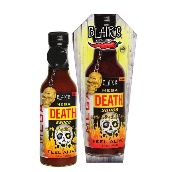 Blair's Mega Death Hot Sauce, 5 Oz with Habaneros, Cayenne - 650x hotter than Jalapeno