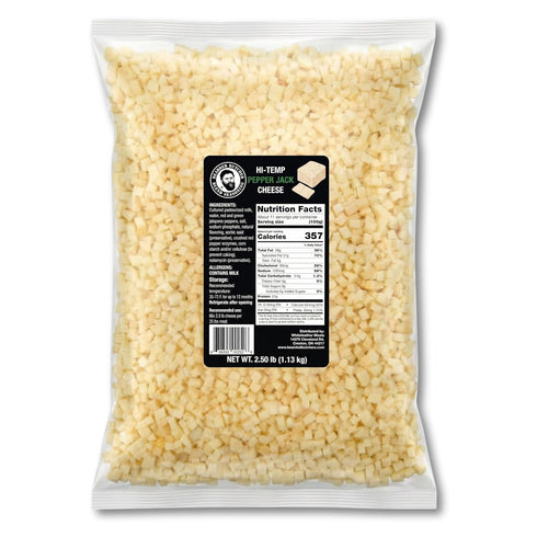Bearded Butchers High-Temp Pepper Jack Cheese 2.5 lbs Shelf-Stable 1/4" Cubes for