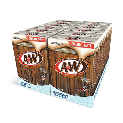 A&W Root Beer on the go Drink Mix, 6-0.53 oz Packets (Pack of 12, Total