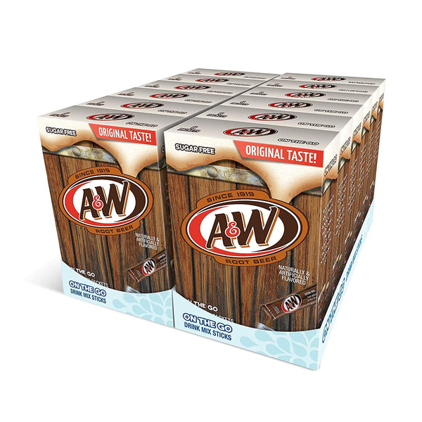 A&W Root Beer on the go Drink Mix, 6-0.53 oz Packets (Pack of 12, Total