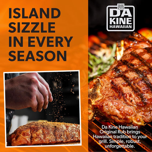 Da Kine Hawaiian Premium BBQ Dry Rub Seasoning, Authentic Gluten-Free Blend for Smoking, Grilling & Cooking (1 Pack)