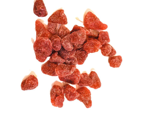 DM Sweets 1 lb Dried Strawberries Bulk Bag of Sweet Chewy Fruit Snacks for Baking, Trail Mix, Cereal, Smoothies