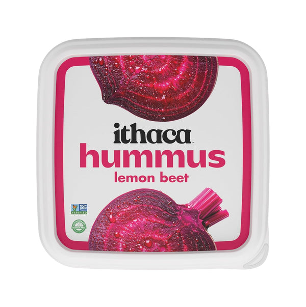 Ithaca Hummus, Lemon Beet Hummus, Non-GMO, Minimal Ingredients, 10oz