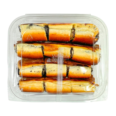 16 oz 454 Poppy Seed Rolls, Traditional Hand Made Pastry, Marina Bakery | g