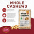 Spicy World 2 (32oz) Raw Cashews Whole Pound - Non-GMO, Unsalted, Natural & Pure Whole Cashews - Great for Pesto