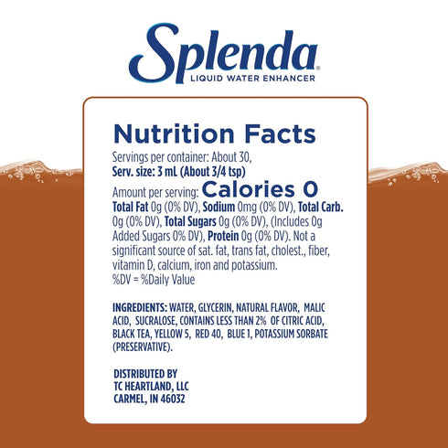 3.11 Oz 3 Pack) SPLENDA Liquid Water Enhancer Drops, Sugar Free, Zero Calorie, Natural Flavor, Concentrated Drink Mix