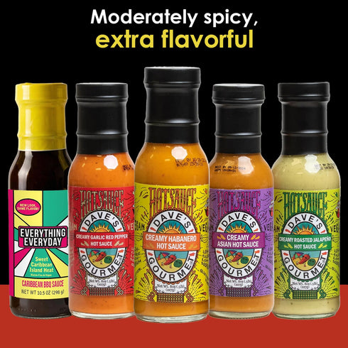 10.05 Oz (Pack 1) Dave's Gourmet Everything Everyday Caribbean-Style Jerk BBQ Sauce, Bottle of - Vegan & Gluten-Free