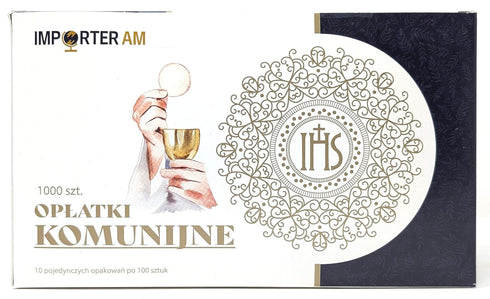 Importer AM Communion 1 3/8", 1000 Count Communion Church Wafers Round Hosts for Service Unleavened Eucharist Bread