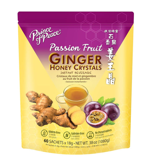 Prince of Peace Instant Ginger Honey Crystal with Passion Fruit 18g x
