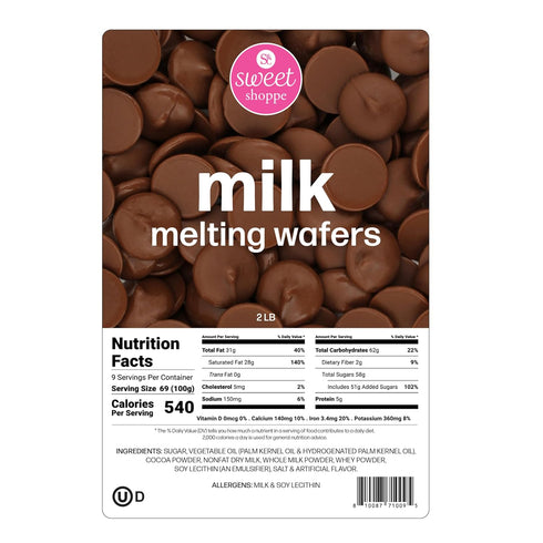 2 Sweet Shoppe Milk Melting Wafers, pounds