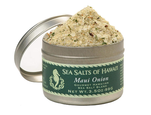 Maui Onion Hawaiian Sea Salt 3.5oz.Tin - Made in Hawaii