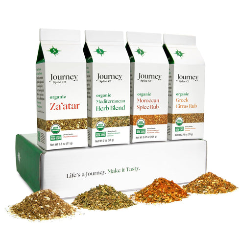 Organic Gourmet Mediterranean Spice and Seasoning Gift Set by Journey Spice Co.