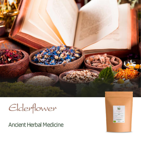 Organic Elderflower Tea - Dried Elder Flowers Herbal Tea, Sambacus Blossoms