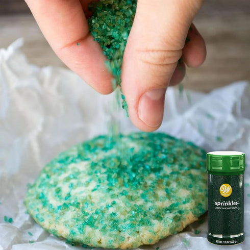Pack 2, 7.68 oz Wilton Sprinkles Sanding Sugar, of Red and Green Sanding Sugar, Each, Sparkling Sprinkles Sugar