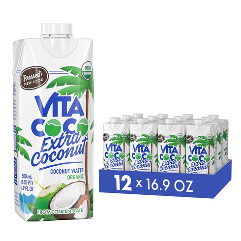 Vita Coco Organic Coconut Water, Pressed, More "Coconutty" Flavor, Natural Electrolytes, Vital