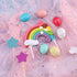 15 Pieces Rainbow Cake Decorations, Rainbow Cake Toppers for Birthday and Wedding Party Supplies