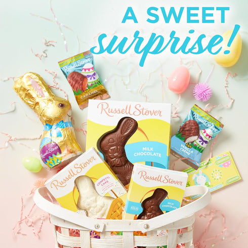 1.3 oz. (Pack 18) RUSSELL STOVER Easter Vanilla Crme Milk Chocolate Easter Egg