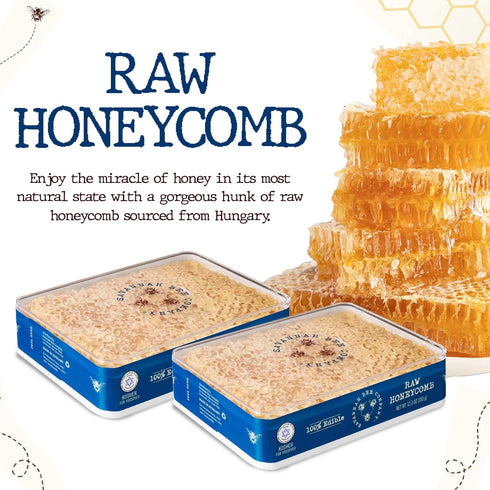 12.3 (Pack 2) Savannah Bee Company Raw Honeycomb, Ounce