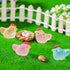 120 Pack Lyellfe Mini Resin Chicken, Cute Animals Miniature Figures, Colorful Tiny Chicken Cake Topper for DIY Project