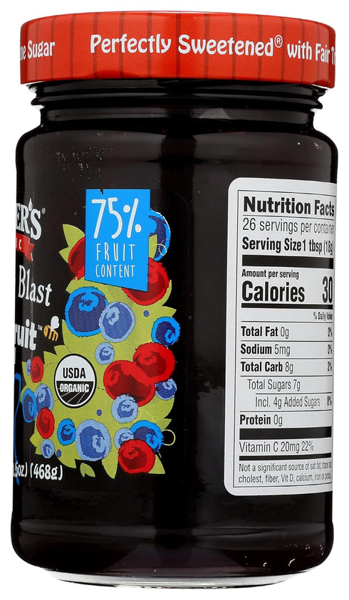 Crofters 16.5 , Organic Blueberry Blast Superfruit Spread, Ounce