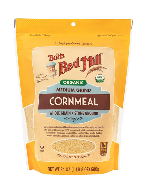 Bob's Red Mill Organic Medium Grind Cornmeal, 24oz (Pack of 1) -