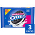 3 Packs OREO Double Stuf Chocolate Sandwich Cookies, Family Size