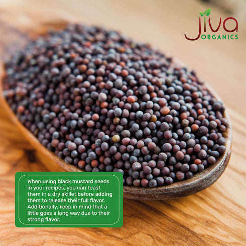 Jiva Organics Organic Black Mustard Seeds, 7oz, Non-GMO, Gluten Free