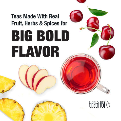 200 16oz Tiesta Tea - Cherry Punch, Loose Leaf, Sweet Cherry Herbal Tea, Premium Blend, Non-Caffeinated Fruit Blend