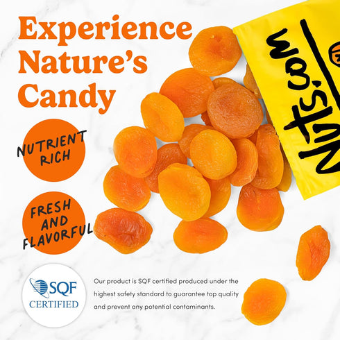 2 Nuts.com Dried Apricots Turkish No Sugar Added, Healthy Fruit Snack for Adults & Kids Naturally Plump & Juicy, Good