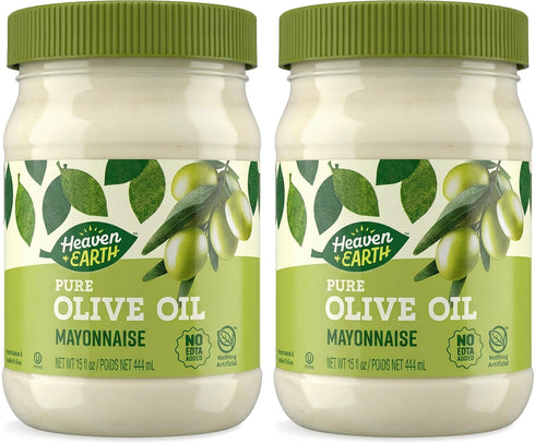 Heaven & Earth Pure Olive Oil Mayonnaise, 15 oz (2 Pack) |