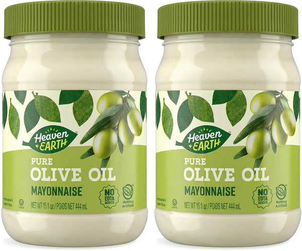 Heaven & Earth Pure Olive Oil Mayonnaise, 15 oz (2 Pack) |