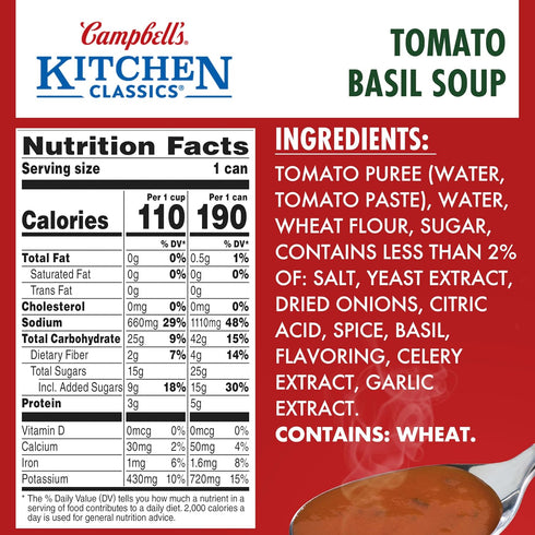 14.5 oz. Campbell's Kitchen Classics Tomato, Can