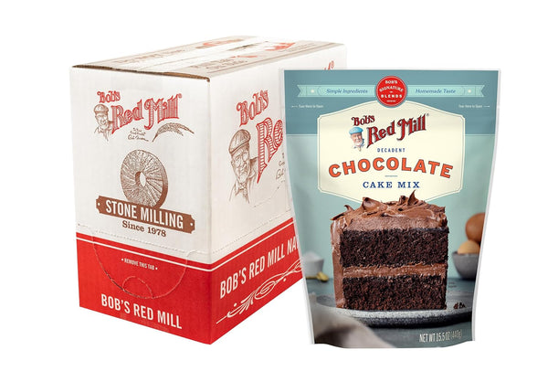 Bob's Red Mill Signature Decadent Chocolate Cake Mix, 15.5 oz Bag (Pack of 4), Non-GMO