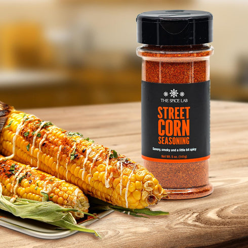 The Spice Lab Mexican Street Corn Seasoning, 5 oz Shaker Jar, All Natural Elote Seasoning for Mexican Corn, Vegan Snacks