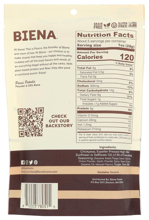 5 OZ Biena Chickpea Lil Bit Evrythin