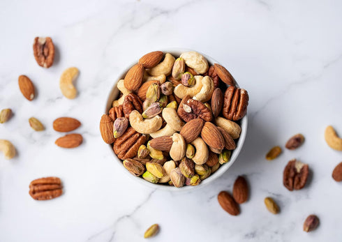 8 Food to Live Premium Four Nuts Mix, Ounces A Blend of Dry Roasted Pistachios, Almonds, Pecans, Cashews, and Almonds