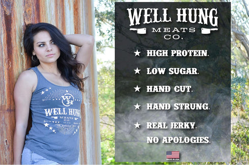 (16oz) Well Hung Meats Old Fashioned Beef Jerky One Pound Resealable Craft Jerky Bag