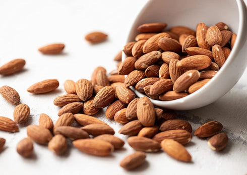 1 Food to Live Organic Dry Roasted Whole Almonds with Himalayan Salt, Pound Non-GMO, Oven Roasted, Lightly Salted, No