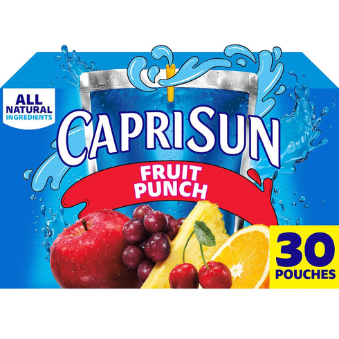 Capri Sun Fruit Punch flavored Juice Drink Blend, 30 ct Box, 6