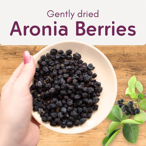 7.1 oz (200 Organic Dried Aronia Berries g) No Sugar Added | Vegan, Non-GMO, Gently Dried Black Chokeberries | High