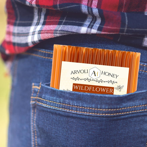 (50 Pack) Raw Honey Sticks - Honey Sticks For Tea - Honey Straws - One Teaspoon of Pure Raw Honey Per Stick - Each