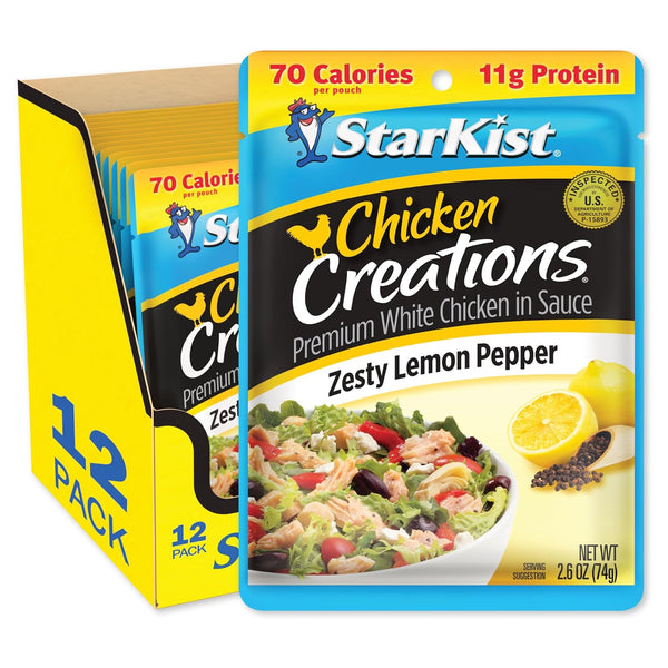 StarKist Chicken Creation Zesty Lemon Pepper - 2.6 oz Pouch (Pack of
