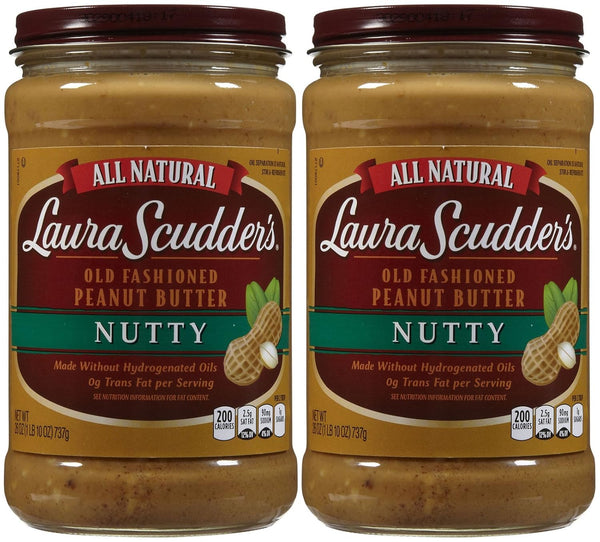 Laura Scudder's Natural Crunchy Peanut Butter - 26 oz - 2 pk