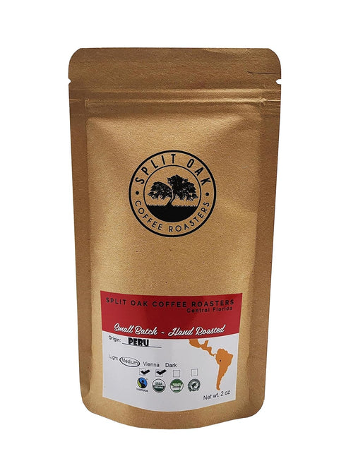 Pack 9 2oz Split Oak Coffee Roasters Gourmet Gift Box Whole Bean Variety Gift Box, Medium Roast Coffees from Around the