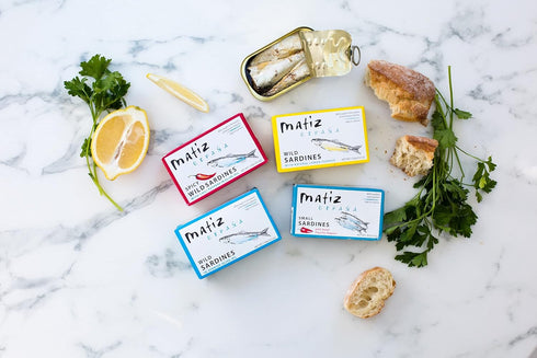 Matiz Sardines with Lemon, Packed in Olive Oil, 4.2 oz/120g Tin