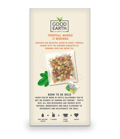 15Count Good Earth Sensorial Blends Tropical Moringa & Mango Herbal Tea