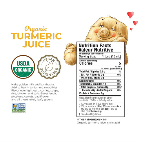 5 oz (Pack 6) The Ginger People Organic Turmeric Juice, fl